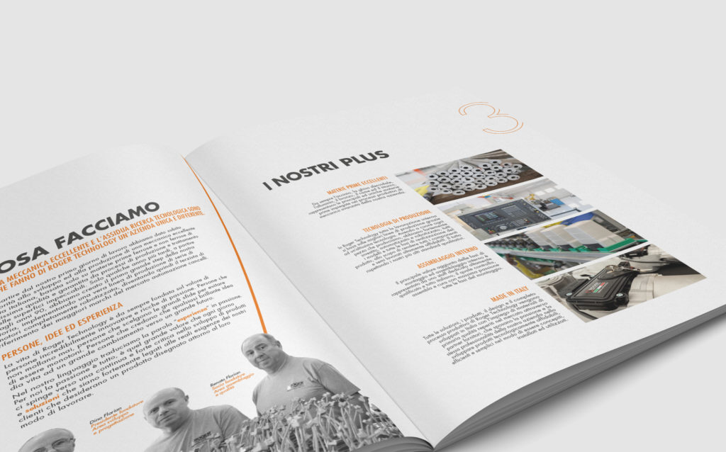 progetto grafico brochure roger technology